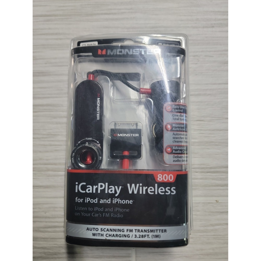 MONSTER iCarPlay Wireless 800 iPod iPhone Radio Transmitter /Charger